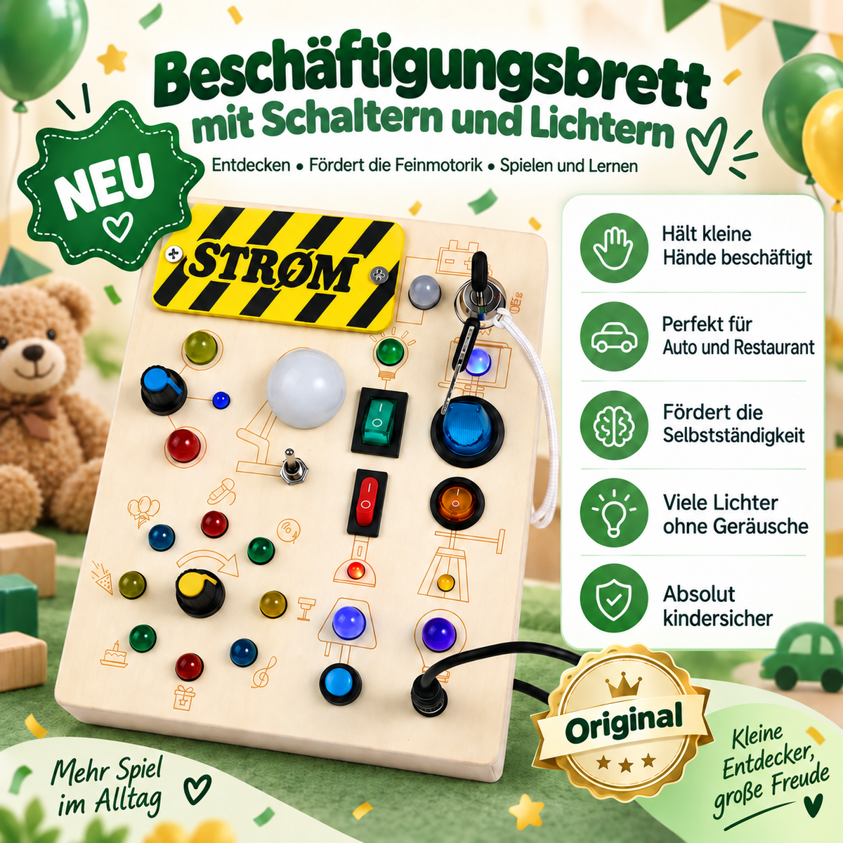 Geni™ – Das Super-Beschäftigungsbrett für kleine Entdecker