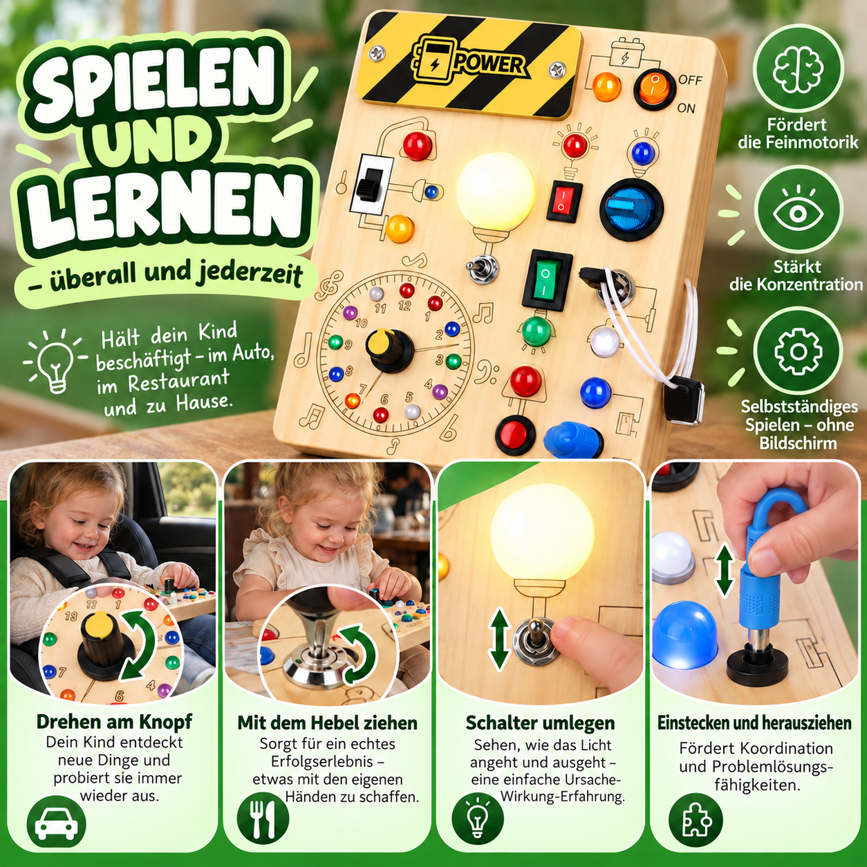 Geni™ – Das Super-Beschäftigungsbrett für kleine Entdecker