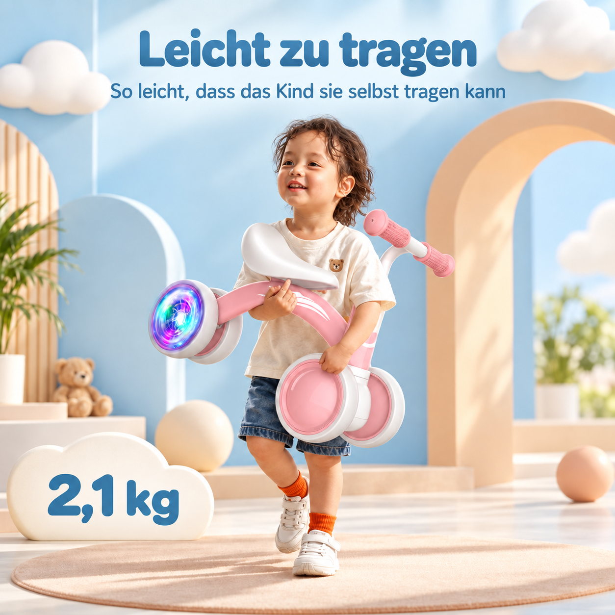 Laufrad für Kinder von 1 bis 3 Jahren – fördert Gleichgewicht, Beinkraft und Koordination