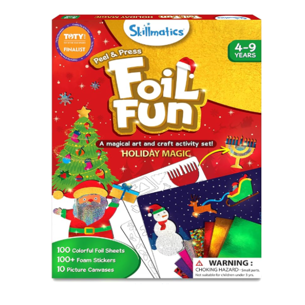 Foil Fun™ – Julpyssel utan kladd! 2-pack glittriga konst- & pysselkit för barn