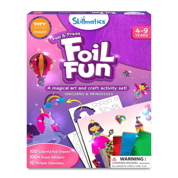 Foil Fun™ – Julpyssel utan kladd! 2-pack glittriga konst- & pysselkit för barn