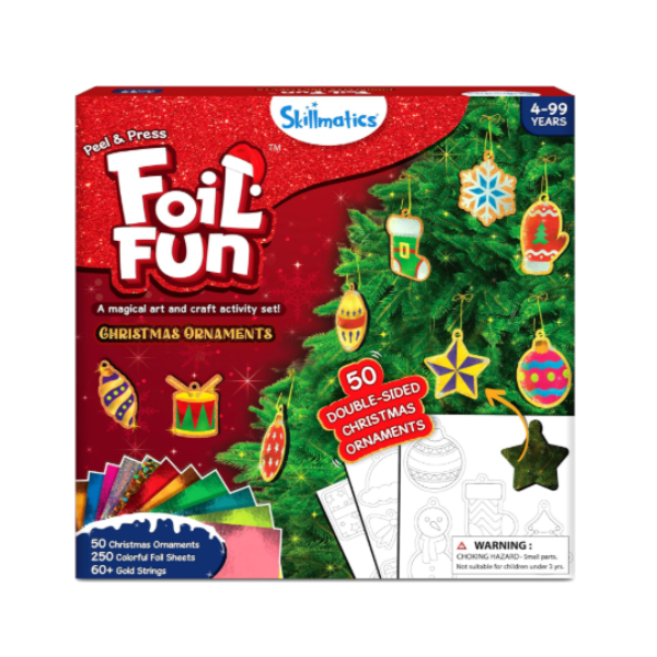 Foil Fun™ – Julpyssel utan kladd! 2-pack glittriga konst- & pysselkit för barn