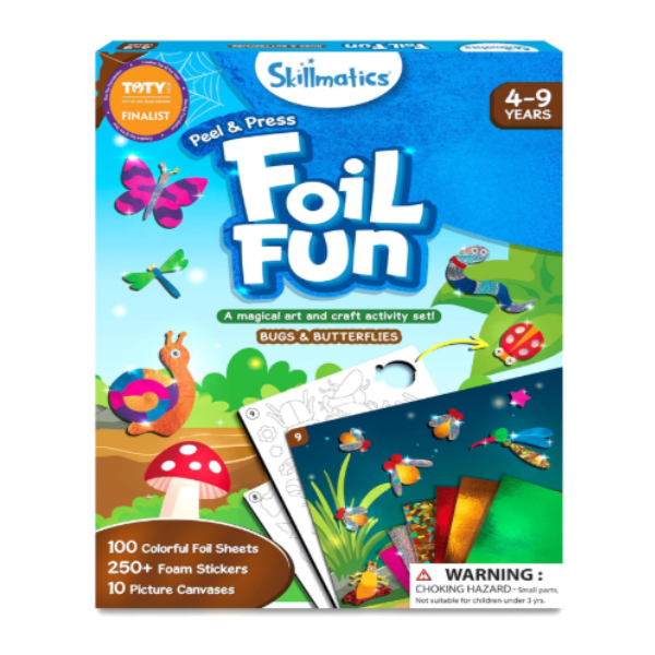 Foil Fun™ – Julpyssel utan kladd! 2-pack glittriga konst- & pysselkit för barn