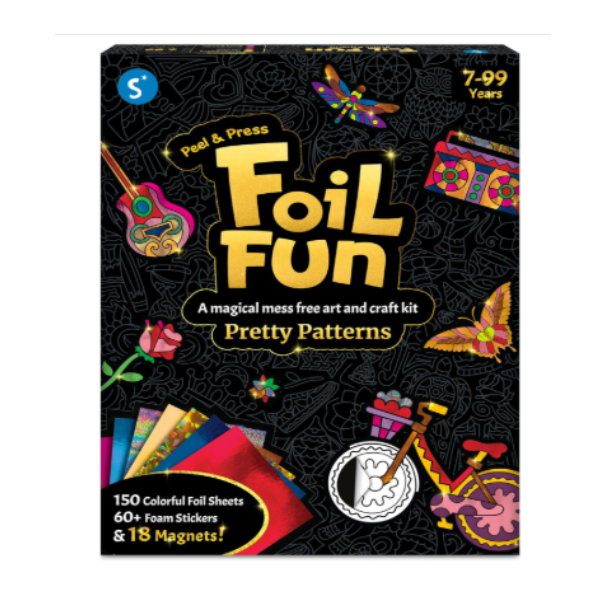 Foil Fun™ – Julpyssel utan kladd! 2-pack glittriga konst- & pysselkit för barn