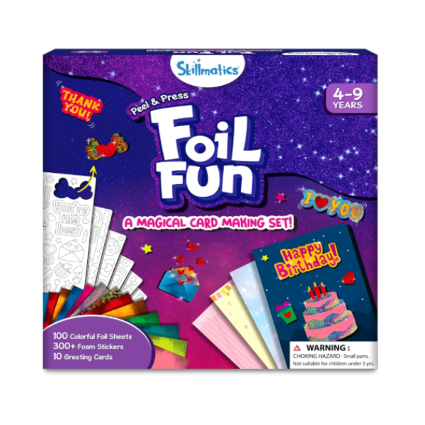 Foil Fun™ – Julpyssel utan kladd! 2-pack glittriga konst- & pysselkit för barn