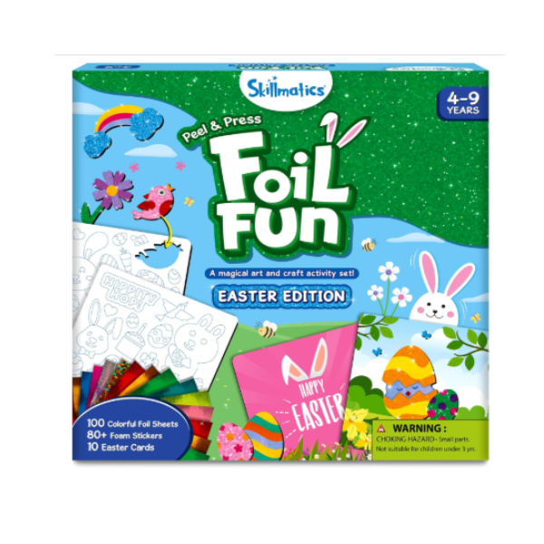 Foil Fun™ – Julpyssel utan kladd! 2-pack glittriga konst- & pysselkit för barn