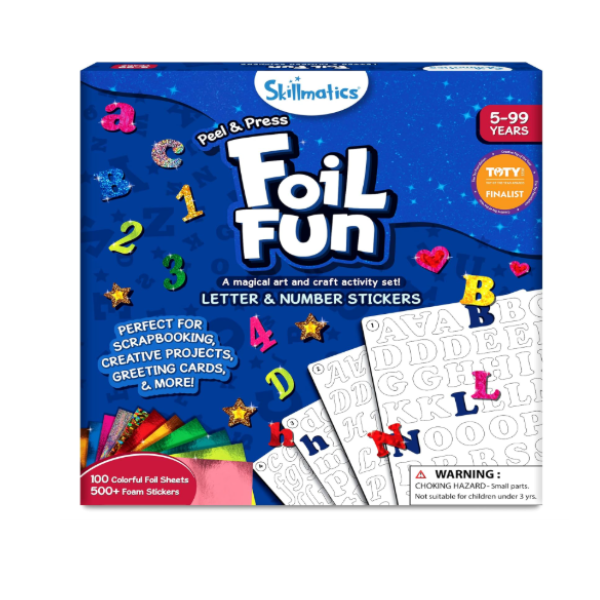 Foil Fun™ – Julpyssel utan kladd! 2-pack glittriga konst- & pysselkit för barn