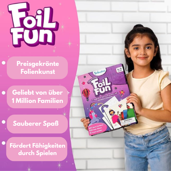 Foil Fun™ – Julpyssel utan kladd! 2-pack glittriga konst- & pysselkit för barn