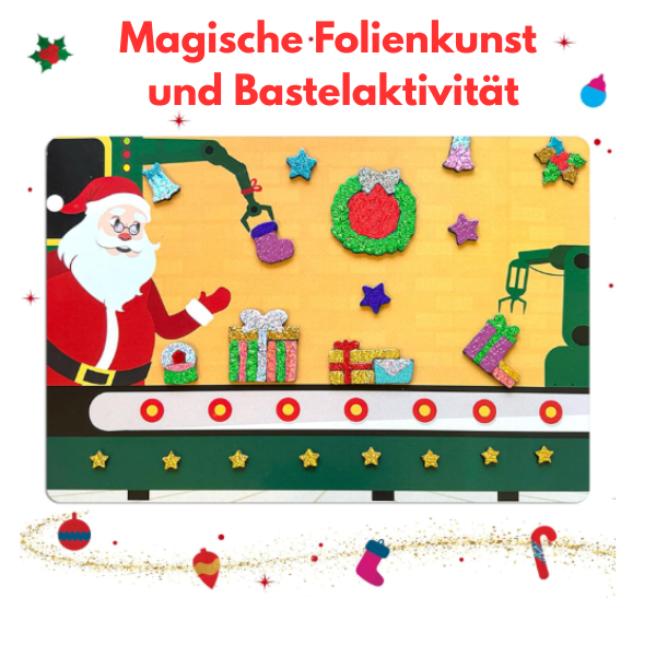 Foil Fun™ – Julpyssel utan kladd! 2-pack glittriga konst- & pysselkit för barn