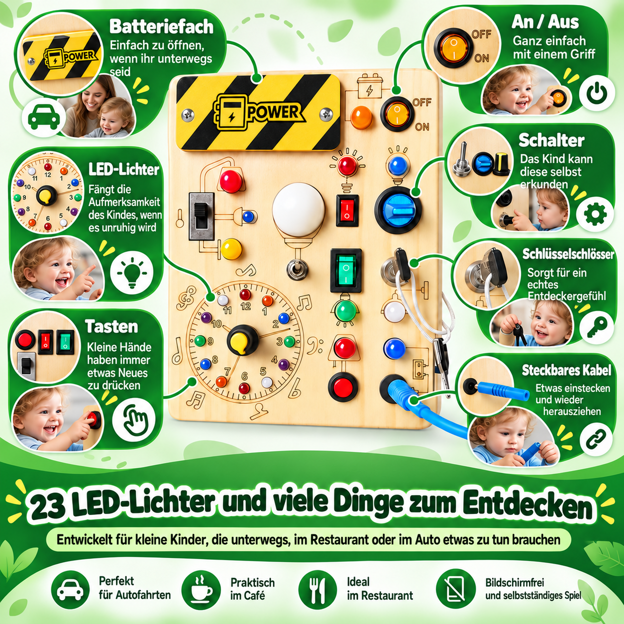 Geni™ – Das Super-Beschäftigungsbrett für kleine Entdecker
