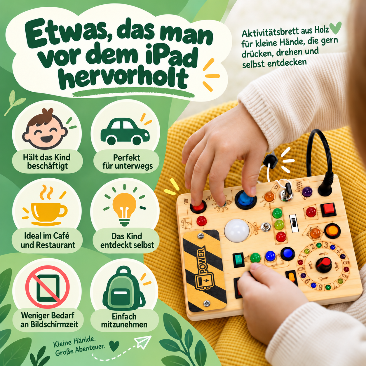 Geni™ – Das Super-Beschäftigungsbrett für kleine Entdecker