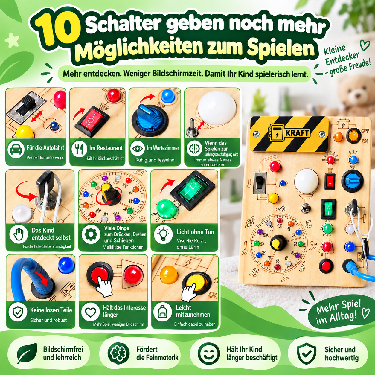 Geni™ – Das Super-Beschäftigungsbrett für kleine Entdecker